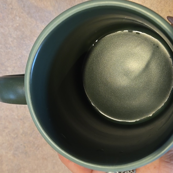 "Meet Me Under the Mistletoe" Green Speckled Ceramic Mug - Picture 3 of 6